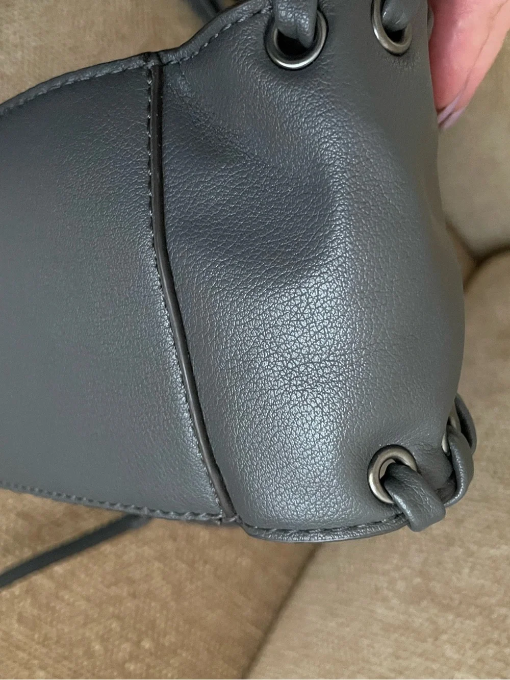 Gray Tassel Hobo Shoulder/Cross Body Bag - Women